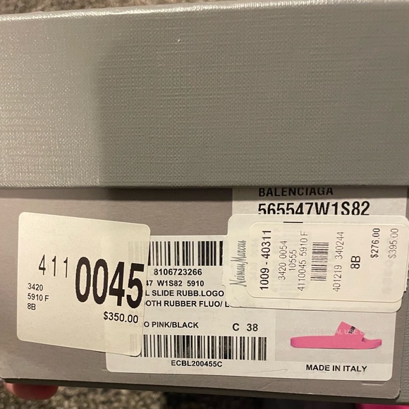 Authentic Balenciaga Pink Slides - Picture 2 of 6